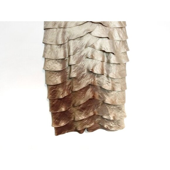 London Time Women's Champagne/ Gold Shimmer Classic  Dress Sz 8P - Picture 6 of 7